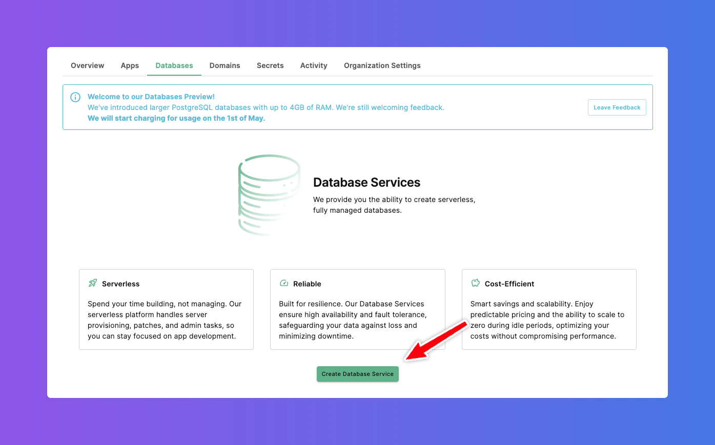 Create Database Create Database
